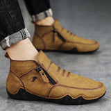 New Men's Handmade Work Ankle Boots