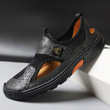 Men's Cow Leather Non-slip Fashion Beach Shoes