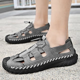 New Men's Handmade Leather Sandals