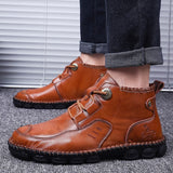 New Men's Leather Work Boots