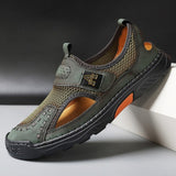 Men's Cow Leather Non-slip Fashion Beach Shoes