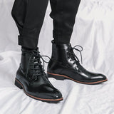 New Men's British Style Pointed Toe Chelsea Boots