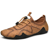 New Large Size Men's Handmade Leather Casual Shoes