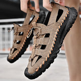 New Men's Handmade Leather Sandals