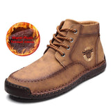 New Split Leather Outdoor Ankle Boots