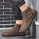 New Split Leather Outdoor Ankle Boots