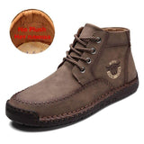 New Split Leather Outdoor Ankle Boots