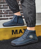 New Split Leather Outdoor Ankle Boots