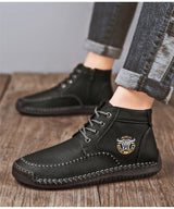 New Split Leather Outdoor Ankle Boots