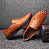 Men's Genuine Leather Slip on Formal Loafers