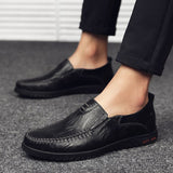 Men's Genuine Leather Slip on Formal Loafers