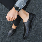 Men's Genuine Leather Slip on Formal Loafers