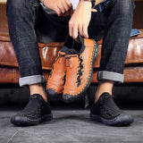 New Fashion Men's Hand-sewn Comfortable Flat Shoes