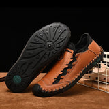 New Fashion Men's Hand-sewn Comfortable Flat Shoes