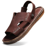 Men's Genuine Leather Comfort Beach Slippers