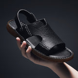 Men's Genuine Leather Comfort Beach Slippers