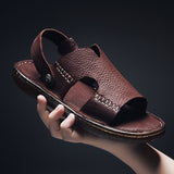 Men's Genuine Leather Comfort Beach Slippers