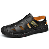 New Men's Genuine Leather Beach Sandals