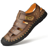 New Men's Genuine Leather Beach Sandals