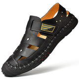 New Men's Genuine Leather Beach Sandals