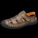 New Men's Genuine Leather Beach Sandals