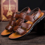 Men's Fashion Soft Leather Beach Sandals