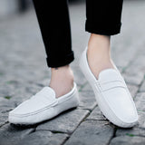 Men's Genuine Leather Soft Slip on Shoes