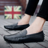 Men's Genuine Leather Soft Slip on Shoes