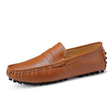Men's Genuine Leather Soft Slip on Shoes