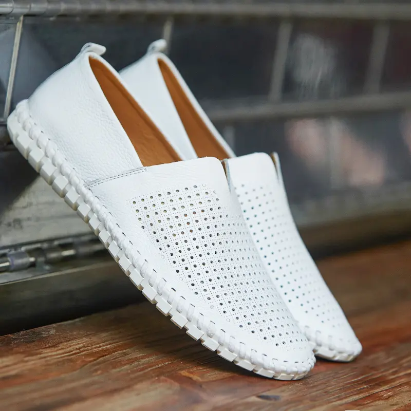 Men's Handmade Breathable Leather Casual Loafers