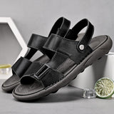 New Men's Classic Leather Soft Sandals