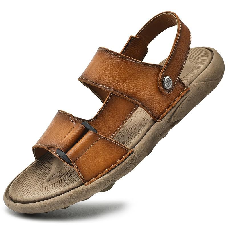 New Men's Classic Leather Soft Sandals