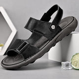 New Men's Classic Leather Soft Sandals