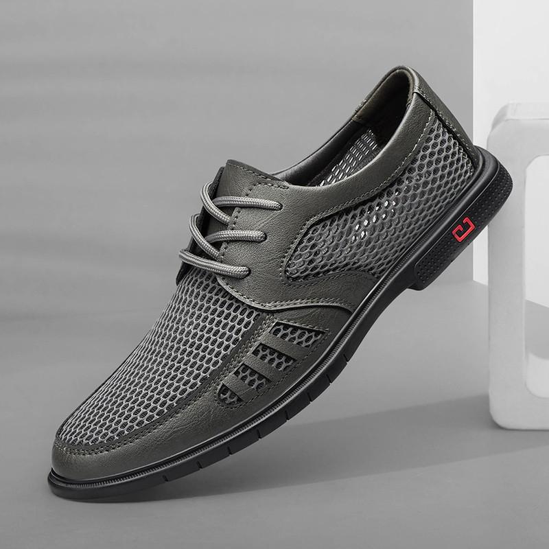 Men's Summer Breathable Leather Casual Shoes