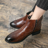 Men's Chain Buckle Strap Vintage Boots