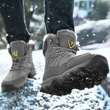 New Leather Men's Warm Snow Boots