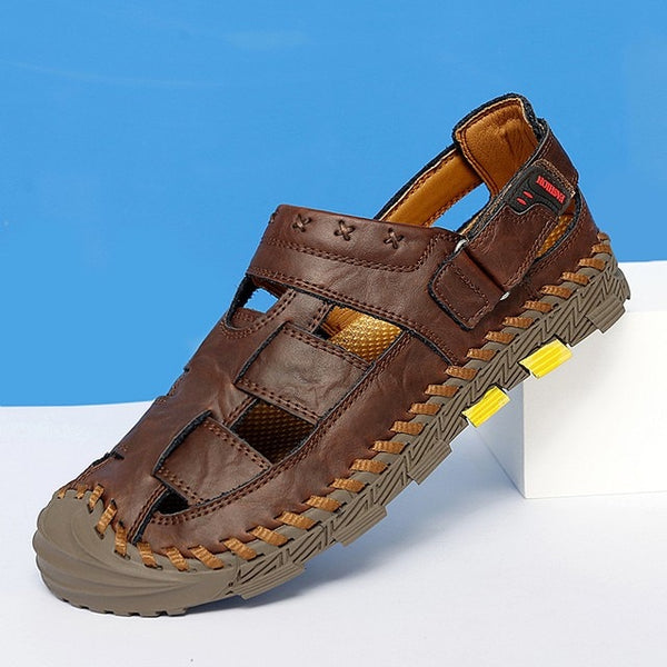 Men's Rubber Sole Fashion Leather Casual Sandals