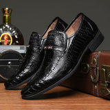 New Men's Solid Business Leather Shoes