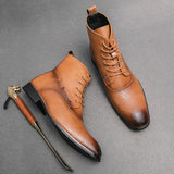 New Men's British Style Pointed Toe Chelsea Boots
