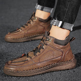 Fashion Men's Handmade Work Ankle Boots