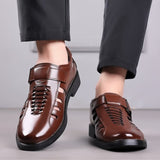 New Men's Business Genuine Leather Sandals