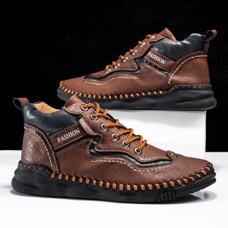 New Men's Plus Size Handmade Boots