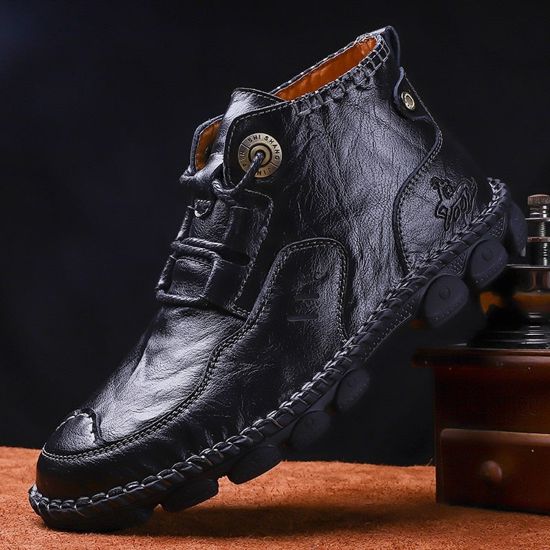 New Men's Leather Work Boots