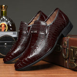 New Men's Solid Business Leather Shoes