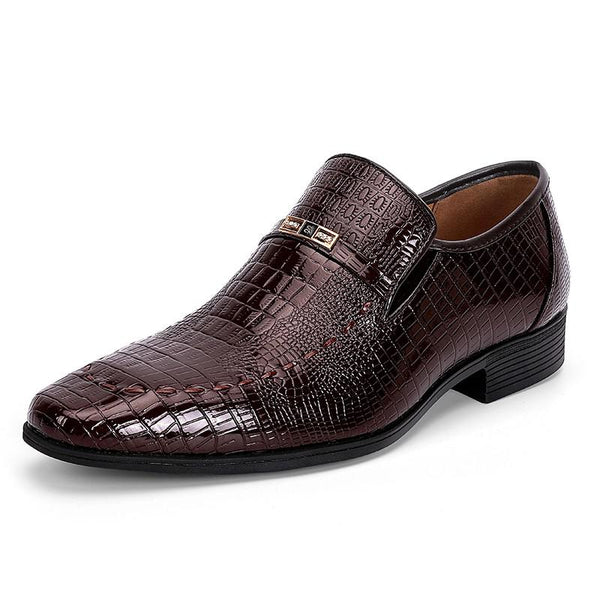 New Men's Solid Business Leather Shoes