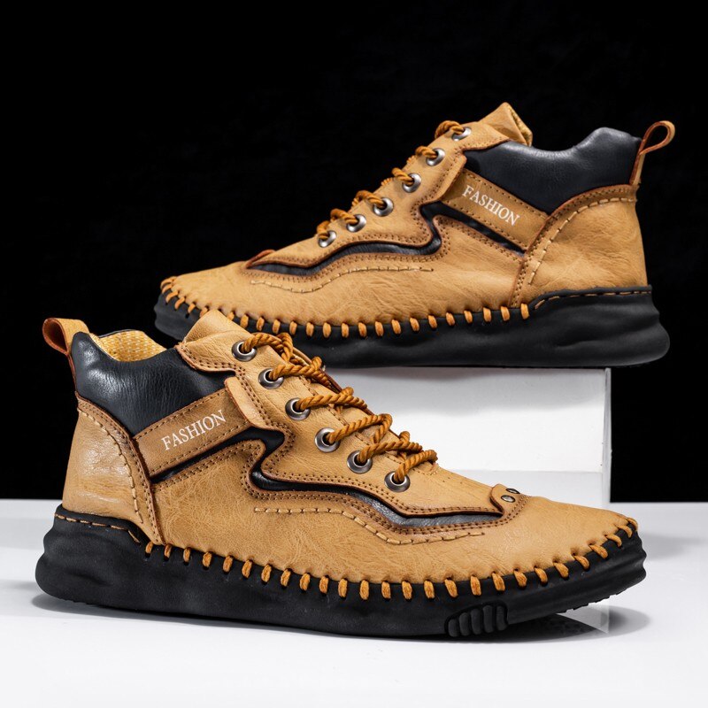 New Men's Plus Size Handmade Boots