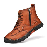 Men's Genuine Leather Plus Size Ankle Boots