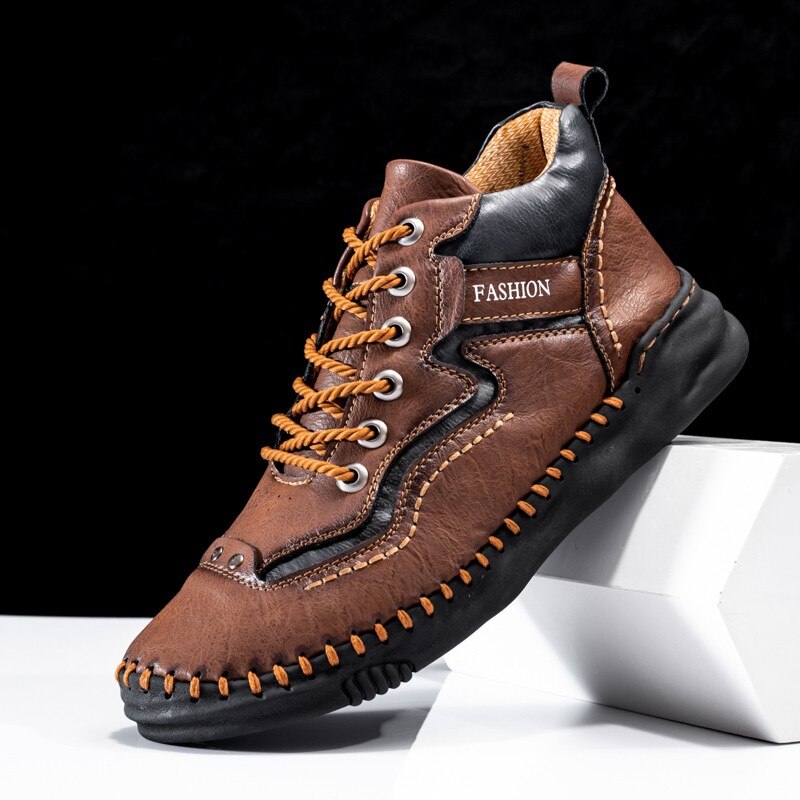 New Men's Plus Size Handmade Boots