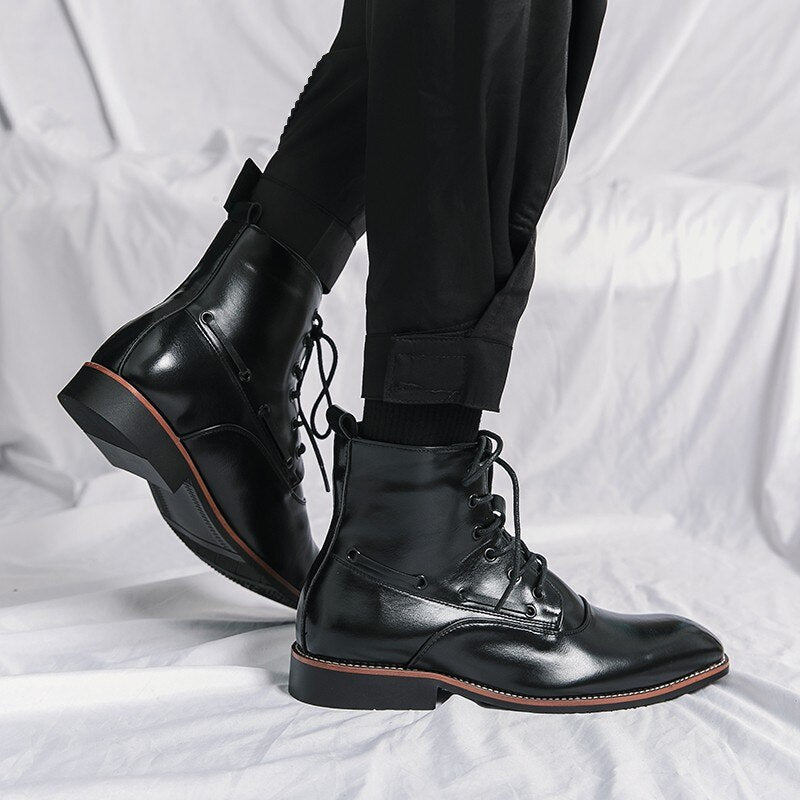 New Men's British Style Pointed Toe Chelsea Boots