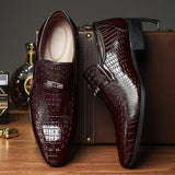 New Men's Solid Business Leather Shoes